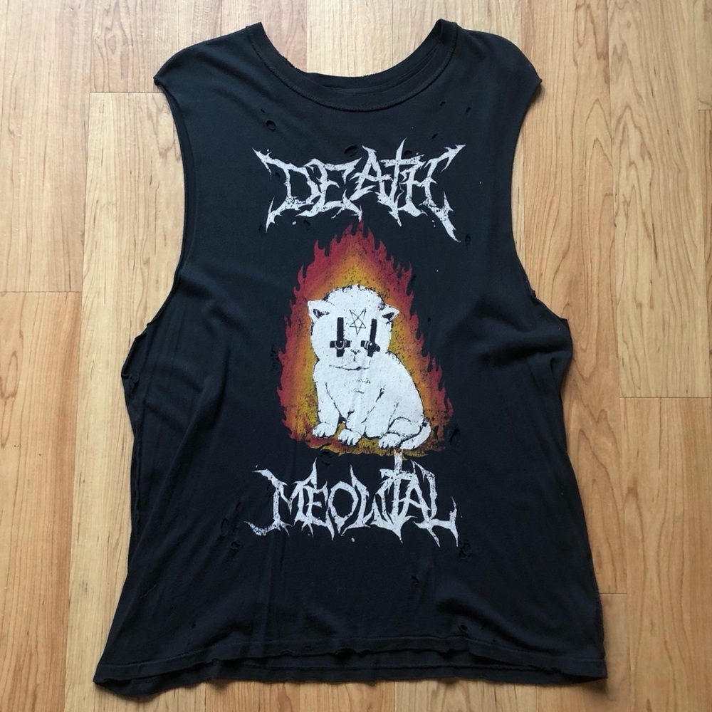 UNIF death meowtal muscle tee